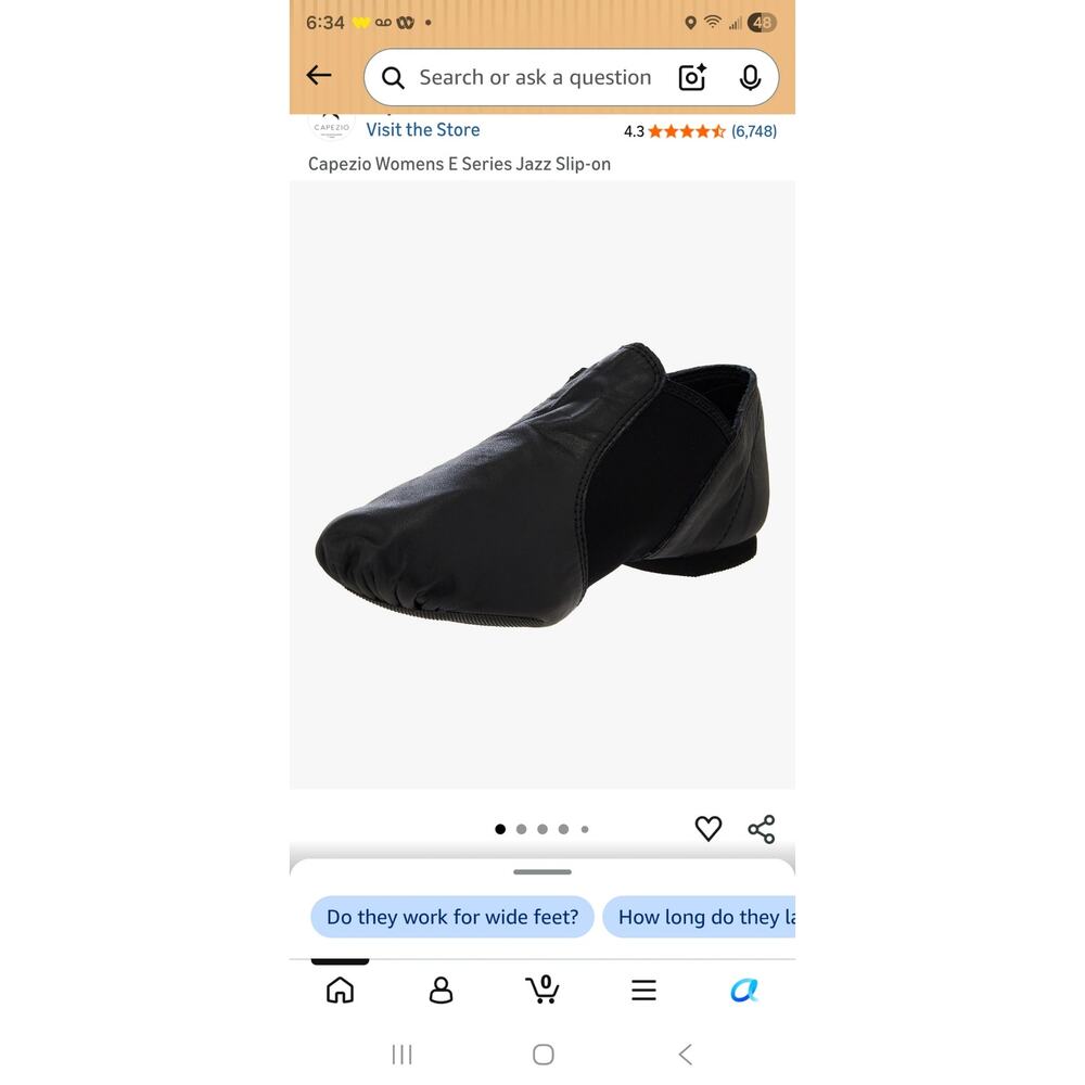 Capezio Womens E Series Jazz Slip-on size 9.5